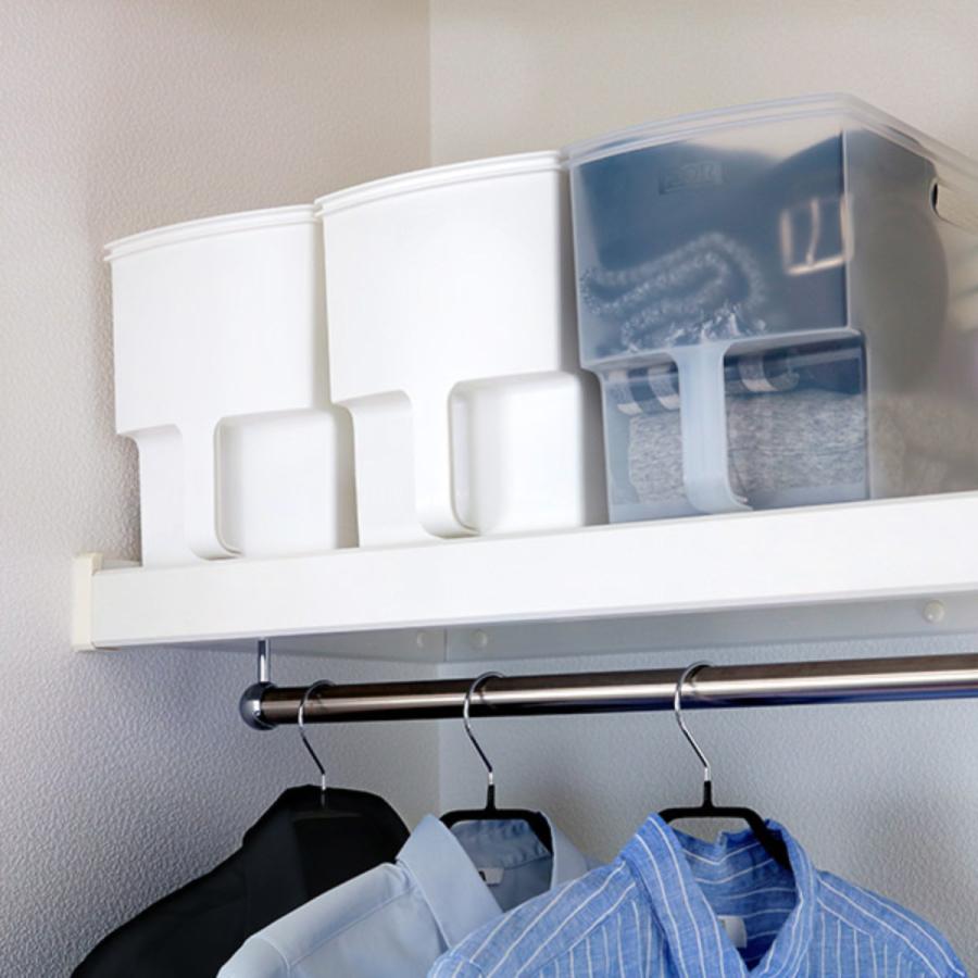 キッチン収納ケース 吊り戸棚ボックススリム 幅18.5cm 6個セット （ キッチンストッカー 取っ手付き 吊戸棚 ケース 吊戸棚ボックス 吊り戸棚ストッカー ） | 不動技研 | 15