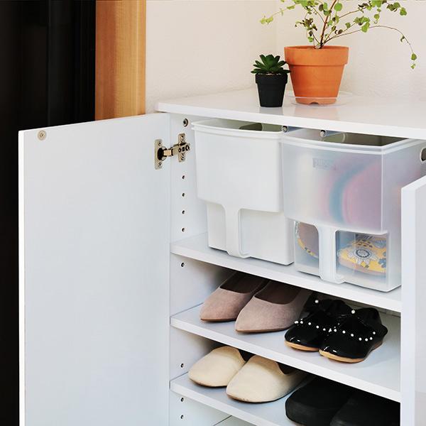 キッチン収納ケース 吊り戸棚ボックススリム 幅18.5cm 6個セット （ キッチンストッカー 取っ手付き 吊戸棚 ケース 吊戸棚ボックス 吊り戸棚ストッカー ） | 不動技研 | 19