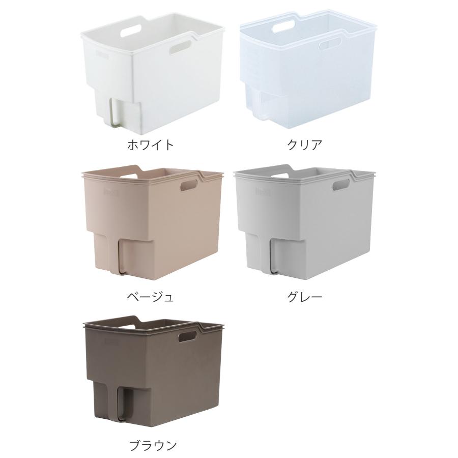 キッチン収納ケース 吊り戸棚ボックススリム 幅18.5cm 6個セット （ キッチンストッカー 取っ手付き 吊戸棚 ケース 吊戸棚ボックス 吊り戸棚ストッカー ） | 不動技研 | 07