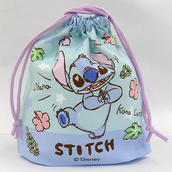 Disney（ディズニー） お弁当袋 マチ付きランチ巾着 スティッチ