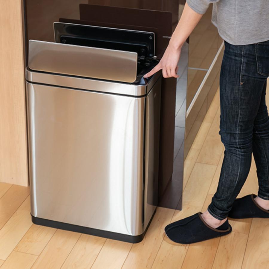 EKO センサー式開閉蓋つきゴミ箱 45L ステンレス　デラックスファントム EKO（イーケーオー） ゴミ箱 45L デラックスファントム センサービン
