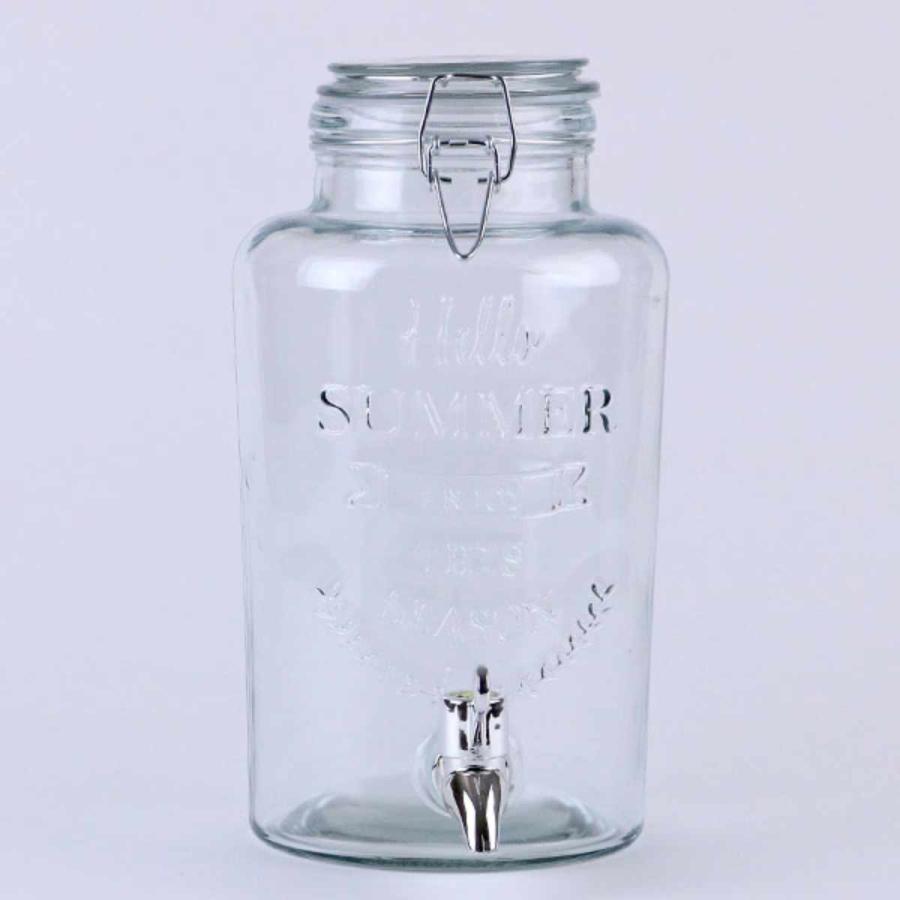 ドリンクサーバー3L スタンド付 ガラス 蛇口付き 6個セット （ 梅酒