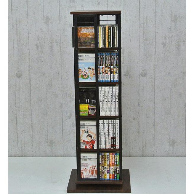 コミックラック 5段 回転式 本棚 スチールフレーム幅40cm コミックラック 5段 回転式 本棚 スチールフレーム幅40cm