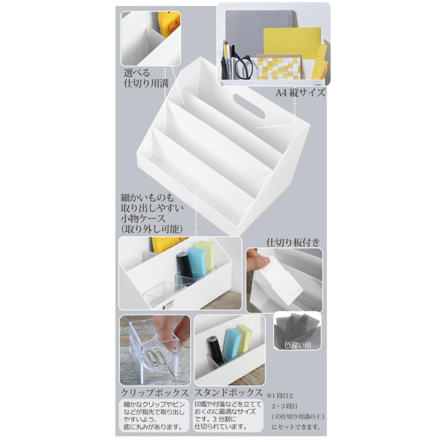 吉川国工業所 卓上整理ボックス A4 縦 モノトーン MX-02 ( 収納 吉川国工業所 卓上整理ボックス A4 縦 モノトーン MX-02 ( 収納