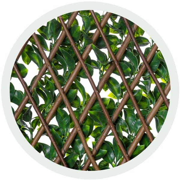 グリーンフェンス 伸縮タイプ リーフラティス フェイクグリーン