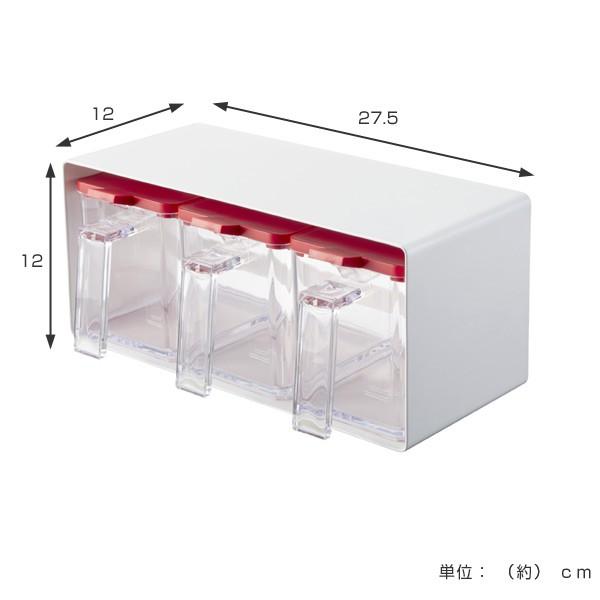 山崎実業 アクア 調味料ストッカー＆ラック 3個セット