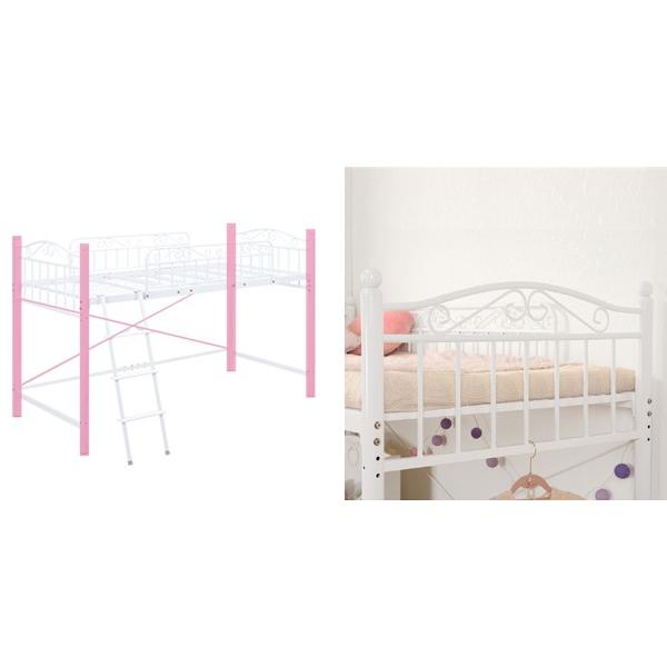 ロフトベッド シングル アイアンフレーム 高さ190cm （ ベッド ベット