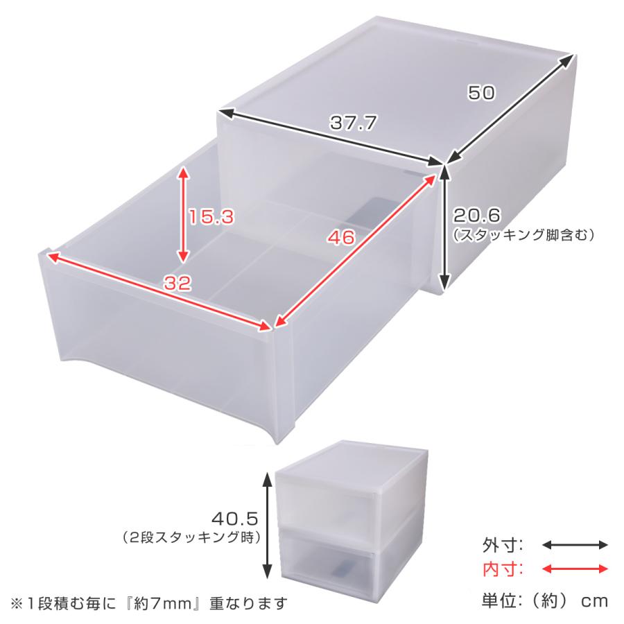 RISU（リス） 収納ケース スタックシステムケース ワイド M 約 幅37.7