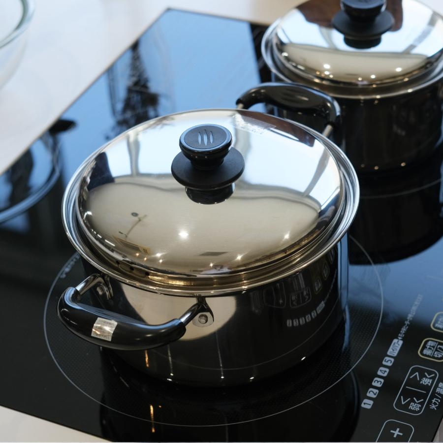 パール金属 両手鍋 ノヴェル ステンレス 24cm IH対応 （ ガス火 IH ih