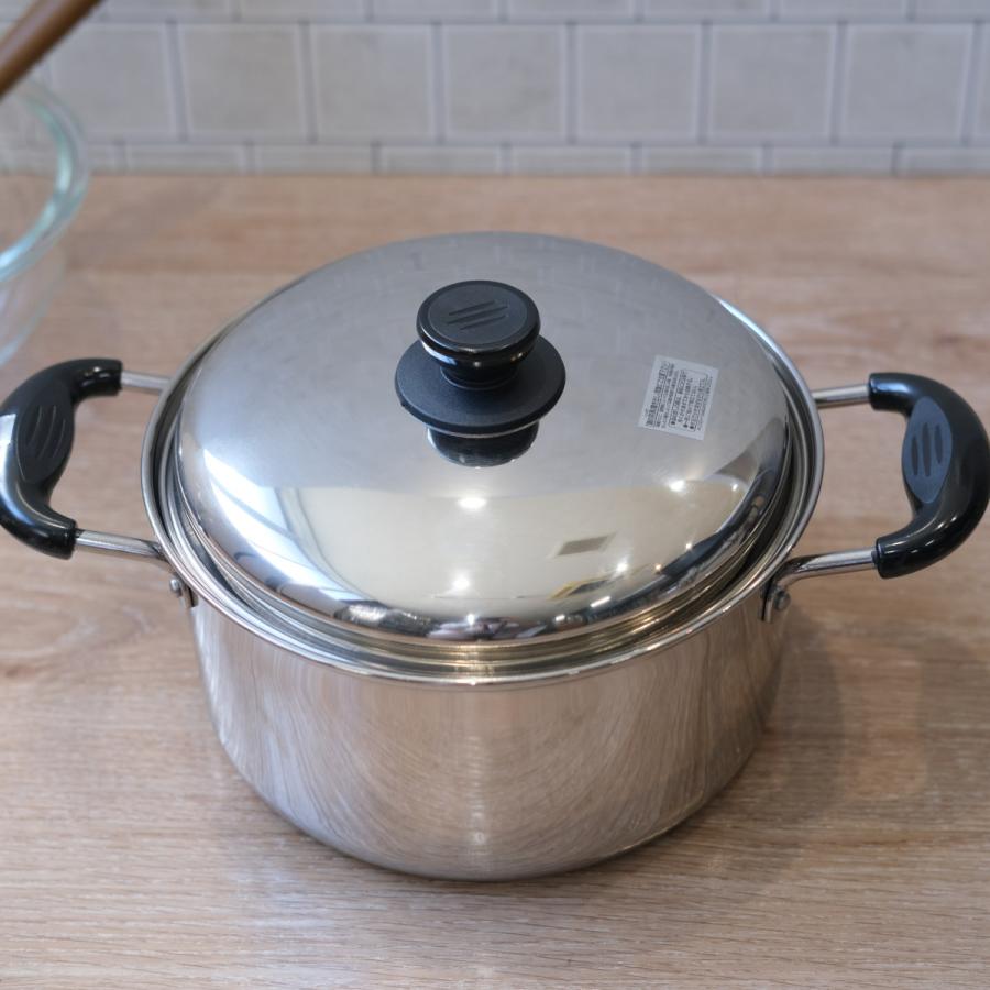 パール金属 両手鍋 ノヴェル ステンレス 24cm IH対応 （ ガス火 IH ih