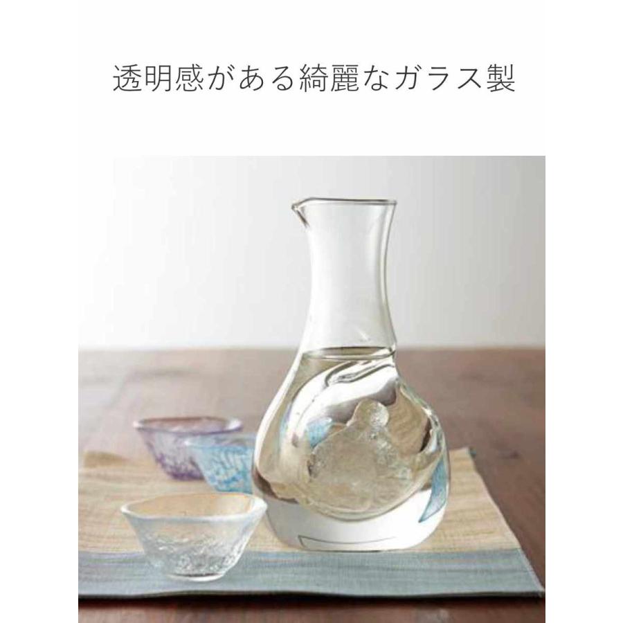 徳利 冷酒器 350ml ガラス カラフェ 冷酒 氷 ポケット 酒器 耐熱