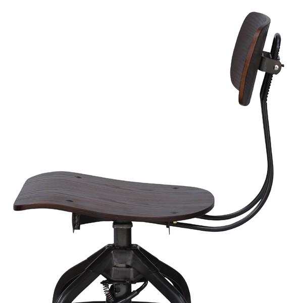 ワークチェア　インダストリアル調　昇降式　スチールフレーム （ 椅子 イス いす チェア チェアー ） 