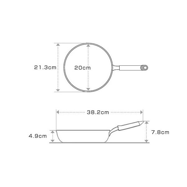 フライパン　クワトロ　20cm　IH対応　日本製　ユミック　UMIC （ ガス火対応 浅型フライパン 調理器具 ）｜livingut｜02