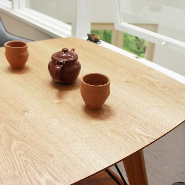 カフェテーブル 木目調 シンプルデザイン ANTE 65cm角 （ 天然木