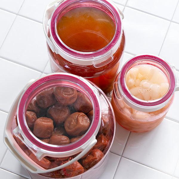 漬物容器 2.4L 熱湯消毒対応 らっきょうびん 丸型 プラスチック製