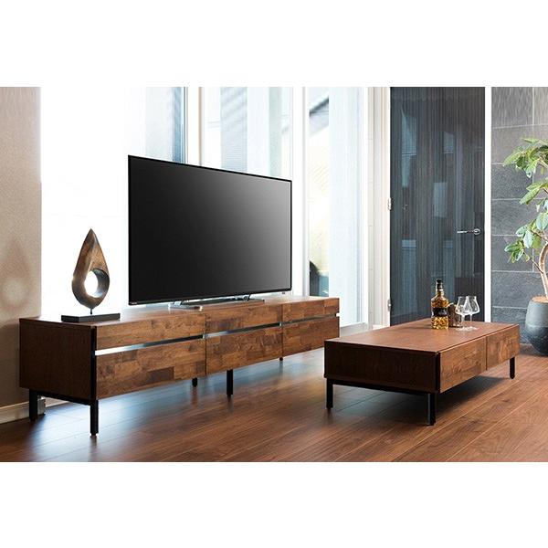 テレビ台 ローボード スチール脚 ウォールナット ANIMA 幅180cm （ 開