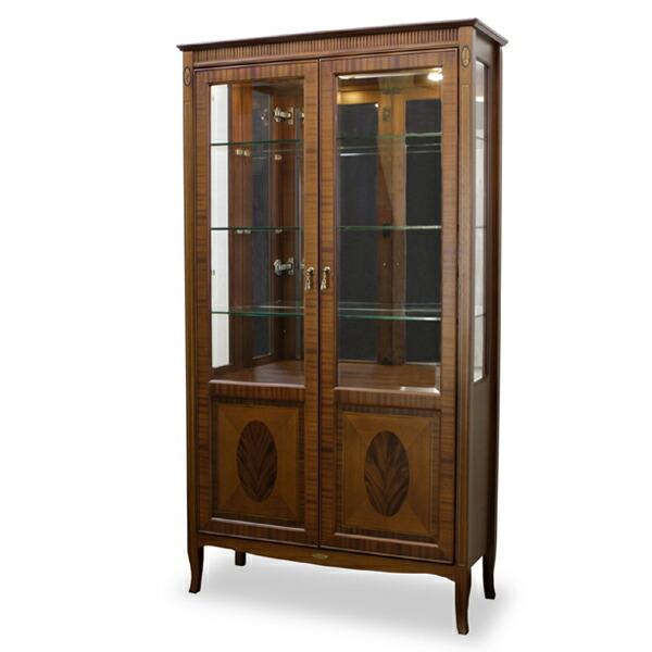 コレクションラック キュリオケース クラシック調 猫脚 Venezia 幅95cm
