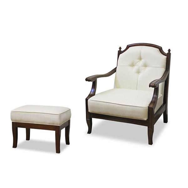 スツール オットマン クラシック調 猫脚 Venezia 座面高41cm （ 開梱