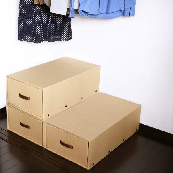 収納ケース 約 幅39 奥行70 高さ22cm クラフト衣装ケース 押し入れ用 引き出し 2個セット 収納 衣装ケース 収納ボックス クラフトケース 取っ手付き set2 リビングート ヤフー店 通販 Yahoo ショッピング