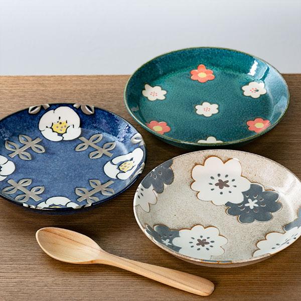 プレート 14cm ノルディックフラワー 磁器 美濃焼 日本製 同色5 プレート 14cm ノルディックフラワー 磁器 美濃焼 日本製 同色5
