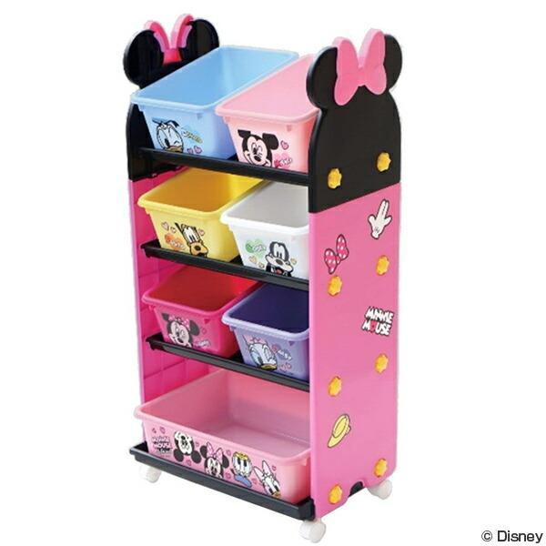 Disney（ディズニー） おもちゃ 収納ラック 4段 ミニーマウス トール