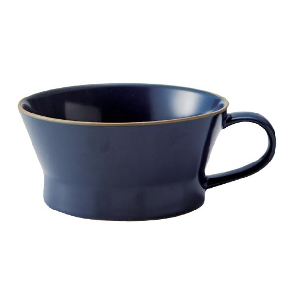 スープカップ エッジライン 持ち手付き 陶器 食器 同色3個セット （ 食