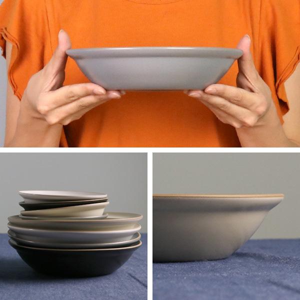 プレート 21cm エッジライン カレー＆パスタ 陶器 食器 同色5枚セット