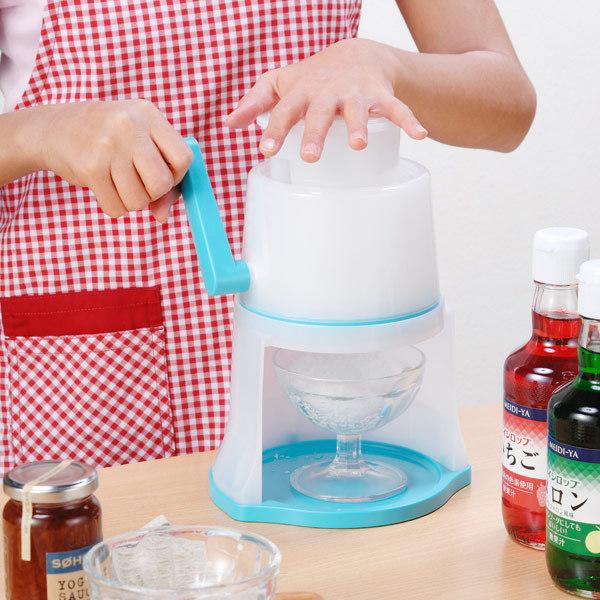 かき氷機 おうちでサラサラかき氷 ブルー 手動 （ かき氷 機械 カキ氷