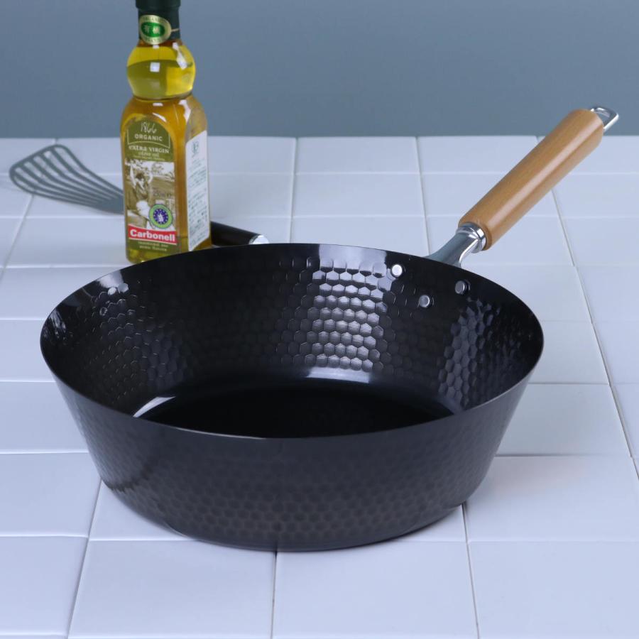 タマハシ 鉄フライパン 28cm IH対応 スゴ軽 槌目鉄深型 タマハシ 鉄フライパン 28cm IH対応 スゴ軽 槌目鉄深型