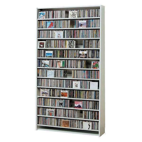 CDラック？本ラック？ CDラック 幅109cm 12段 大量収納ストッカー （ ラック 棚 収納