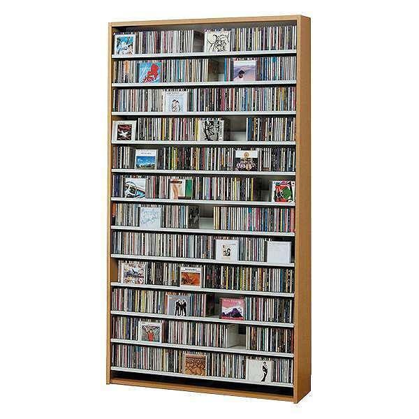 CDラック 幅109cm 12段 大量収納ストッカー （ ラック 棚 収納