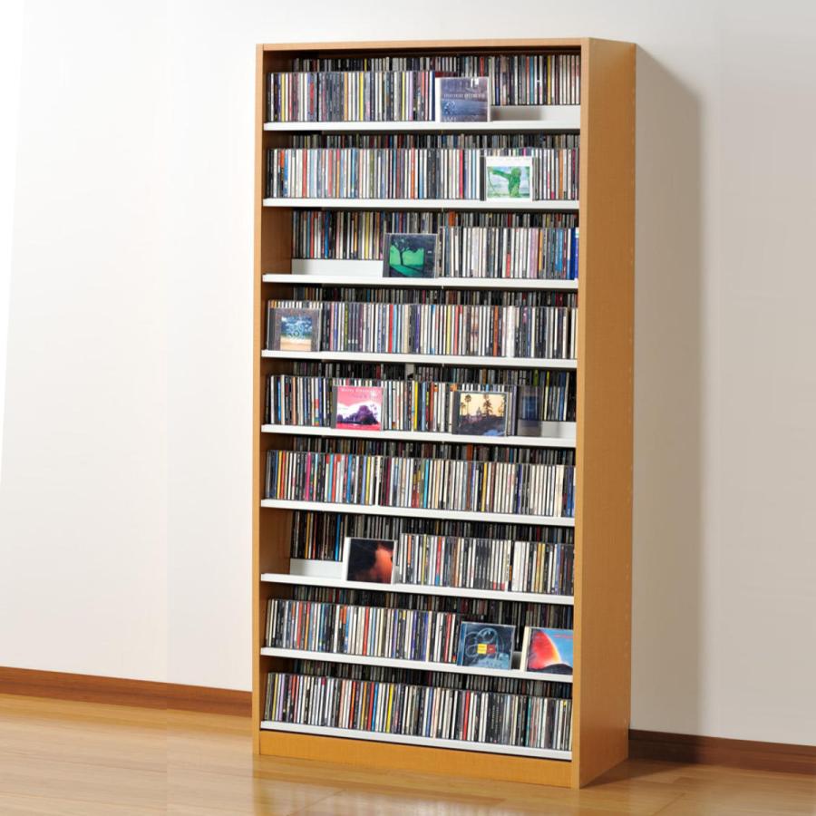 CDラック 幅89cm 9段 2列収納 奥深タイプ ( ラック 棚 収納 CDラック 幅89cm 9段 2列収納 奥深タイプ ( ラック 棚 収納