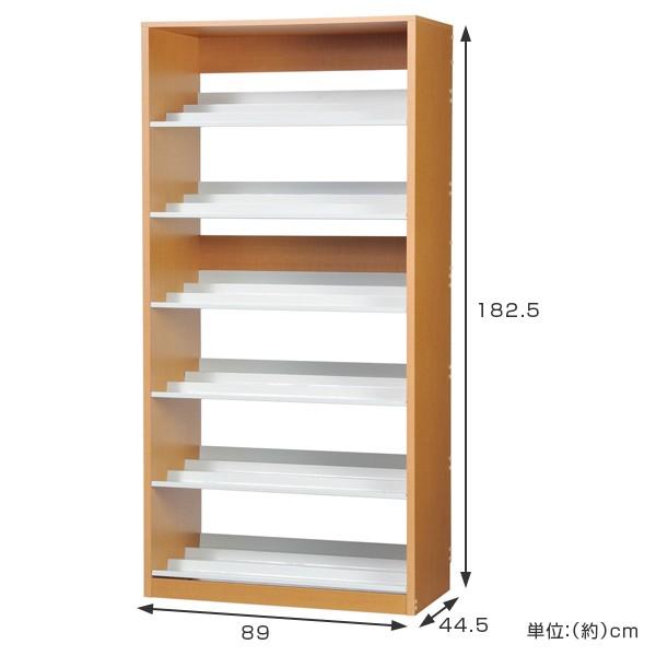 本棚 コミックラック 6段 3列収納 奥深タイプ 幅89cm （ 棚 書棚