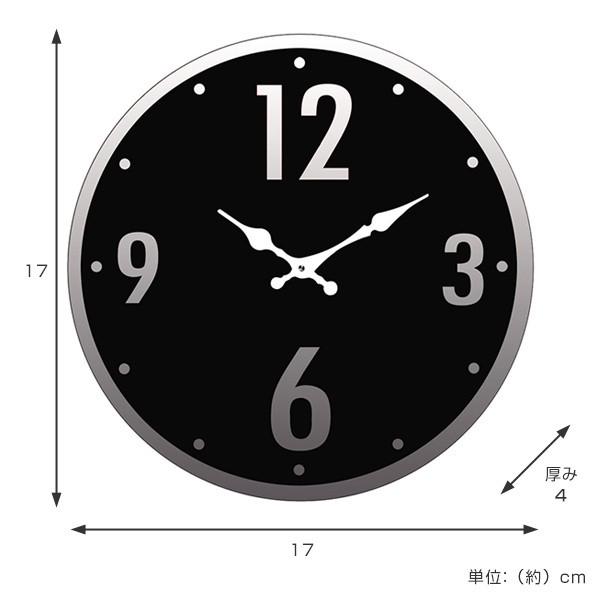 掛け時計 置き時計 卓上ガラス時計 ROUND 17cm Simple シンプル1