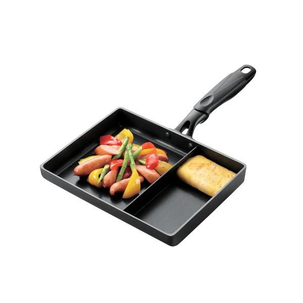 フライパン ニューモーニングエッグパン 仕切り付き IH対応 （ ガス火