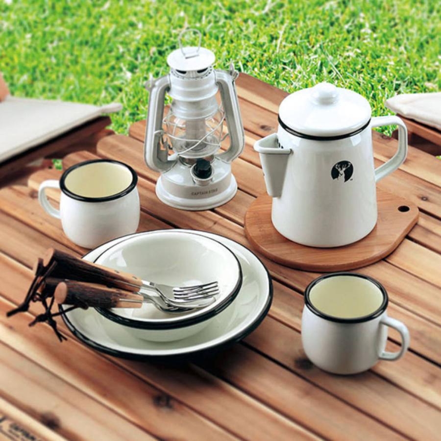 CAPTAIN STAG アウトドア食器 ホーロー プレート 皿 22cm CAPTAIN STAG アウトドア食器 ホーロー プレート 皿 22cm