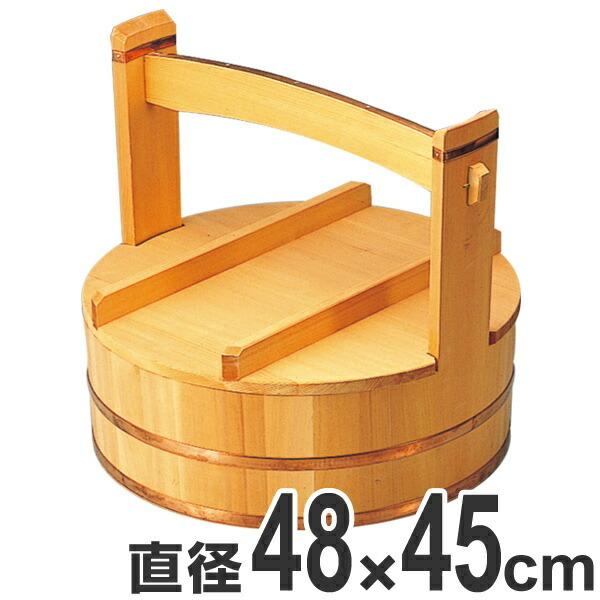 【昭和レトロ】出前用 アルミ製 おかもち (木製棚/持ち手付き) おかもち 木製 尺6寸 岡持 取っ手付き 桶 業務用 （ 出前箱 鮨 出前