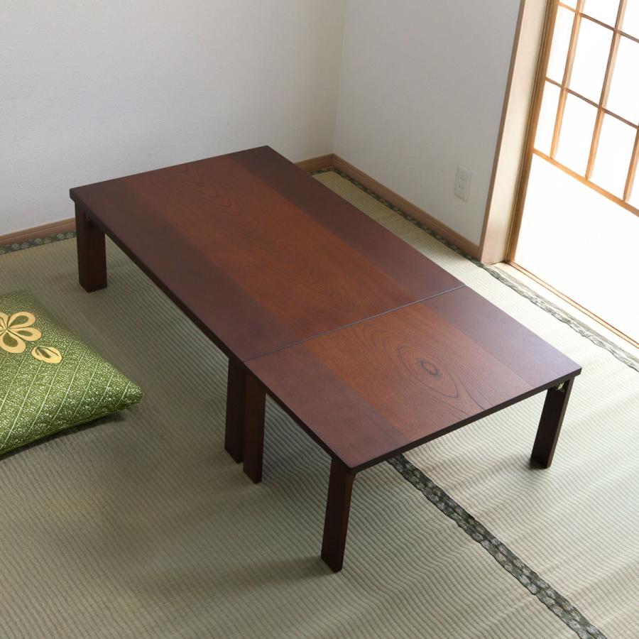 ローテーブル 折りたたみ 角型 ミニテーブル付 小春 （ センター