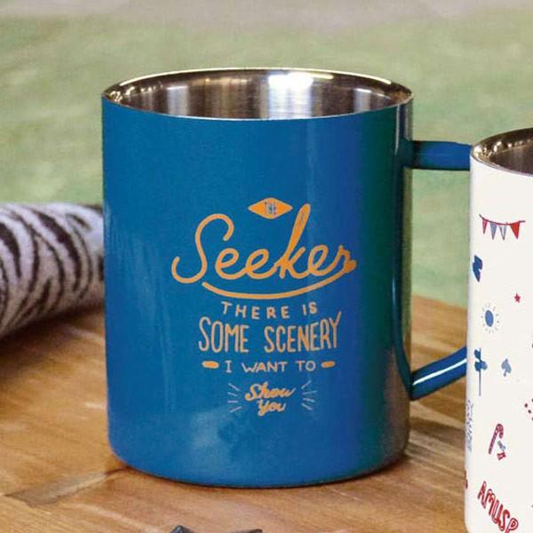 ステンレス二重マグカップ I'm a 台湾サンダラー マグカップ 340ml SEEKER シーカー ステンレス 二重構造 食器