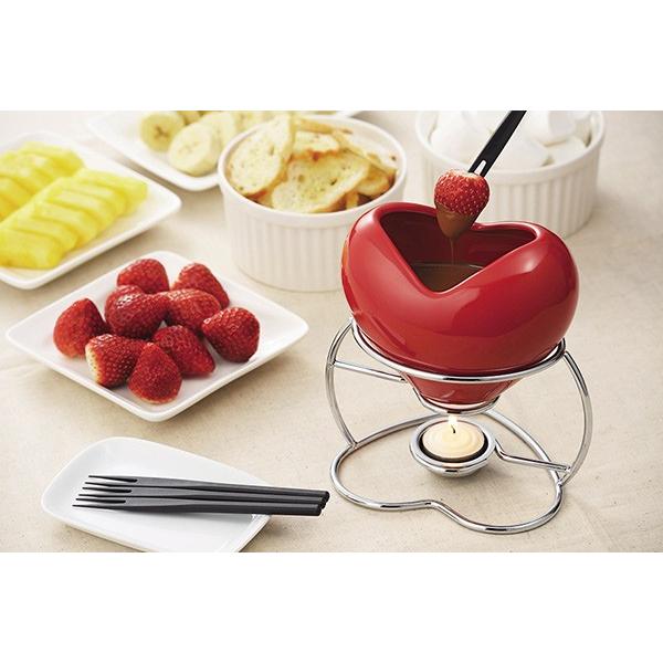 パール金属 フォンデュ鍋 セット ハート チョコレートフォンデュ