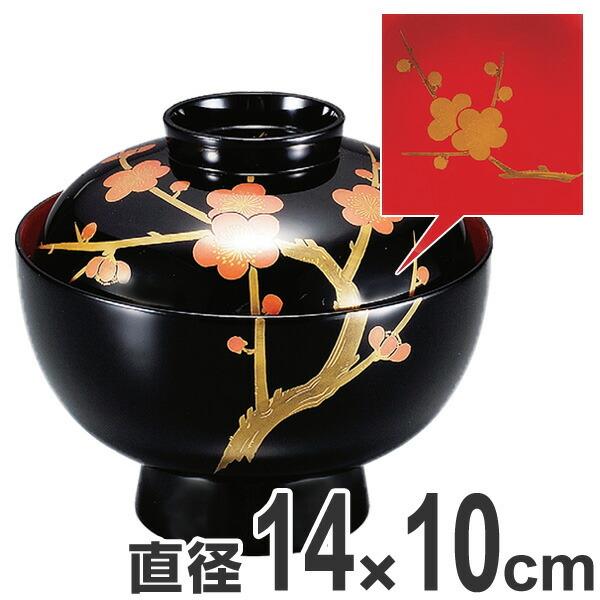 輪島塗 汁椀 梅蒔絵 吸い物椀 久月】古美術.時代漆器.輪島塗梅蒔絵