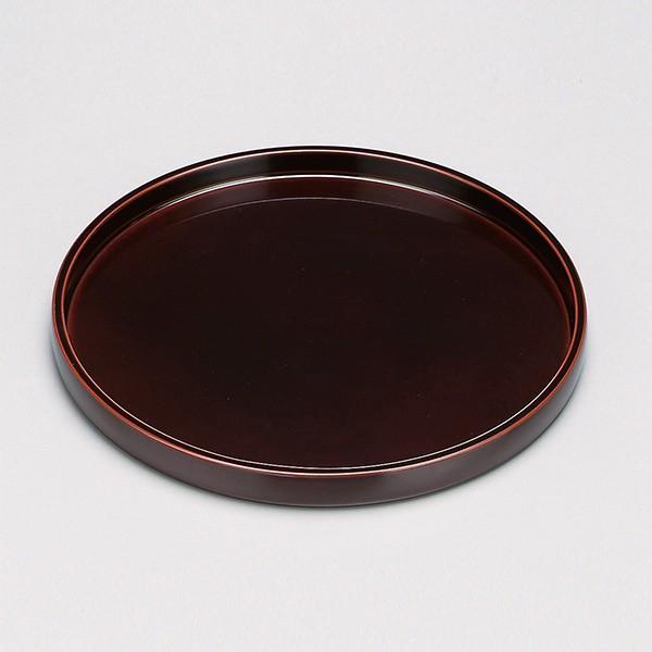 懐石盆 木製 9寸 太鼓丸盆 溜 漆塗 盆 敷膳 越前漆器 丸盆 食器 業務用