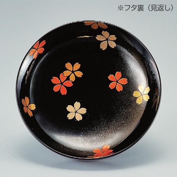 煮物椀 木製 4.5寸 雪月花 黒漆塗 漆塗 吸物椀 お椀 食器 研出し 磨 