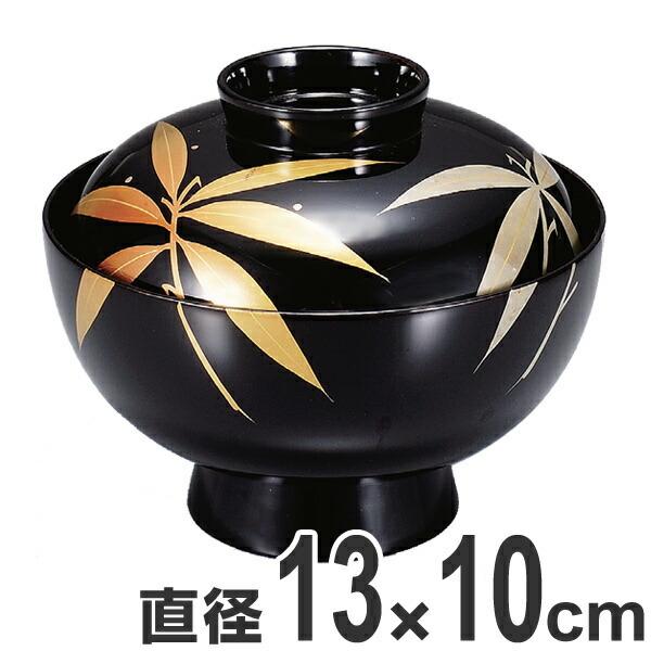 吸い物椀 お椀 木製 黒漆塗 金銀笹 吸い物 椀 漆塗 磨蒔絵 本漆塗 食器