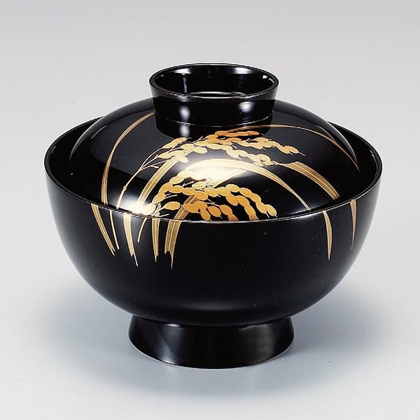 吸い物椀 木製 4.2寸 稲穂 黒漆塗 漆塗 汁椀 吸い物 本漆塗 磨 吸い物椀 木製 4.2寸 稲穂 黒漆塗 漆塗 汁椀 吸い物 本漆塗 磨