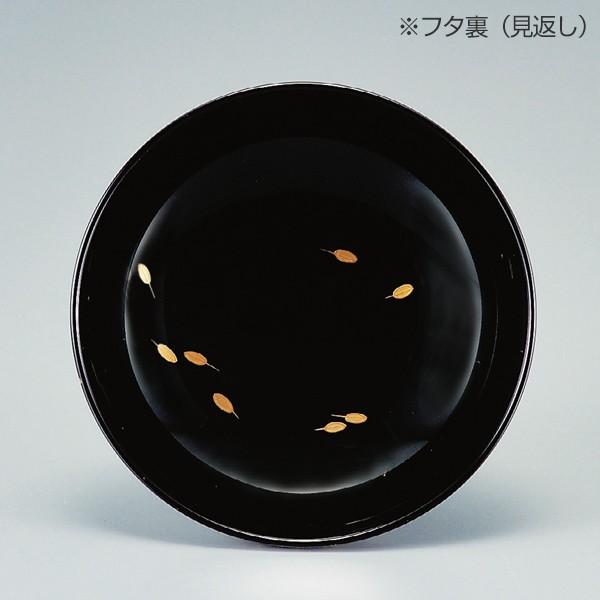 吸い物椀 木製 4.2寸 稲穂 黒漆塗 漆塗 汁椀 吸い物 本漆塗 磨蒔絵 和