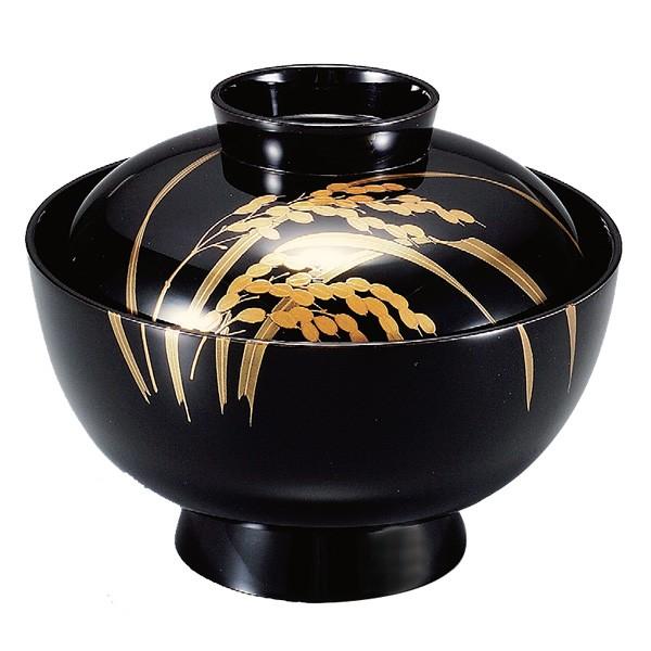 吸い物椀 木製 4.2寸 稲穂 黒漆塗 漆塗 汁椀 吸い物 本漆塗 磨 吸い物椀 木製 4.2寸 稲穂 黒漆塗 漆塗 汁椀 吸い物 本漆塗 磨