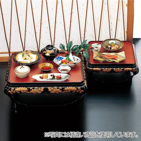 殿様膳 仁ノ膳 片面タイプ 足付 茶 干漆タタキ 御所車 お膳 業務用
