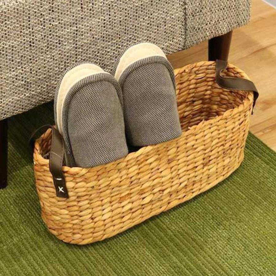 ちどり産業 収納 バスケット 持ち手付き スリッパ収納 ウォーター