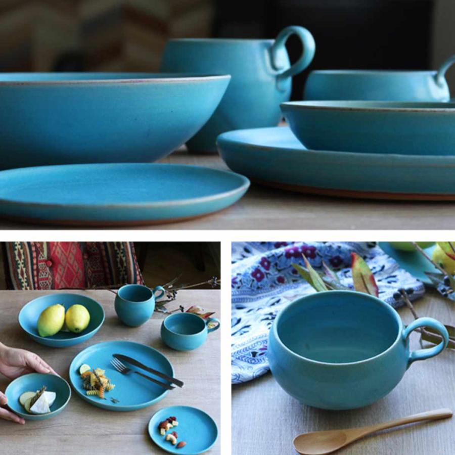 スープカップ 390ml Blueシリーズ 陶器 食器 笠間焼 日本製 （ スープ